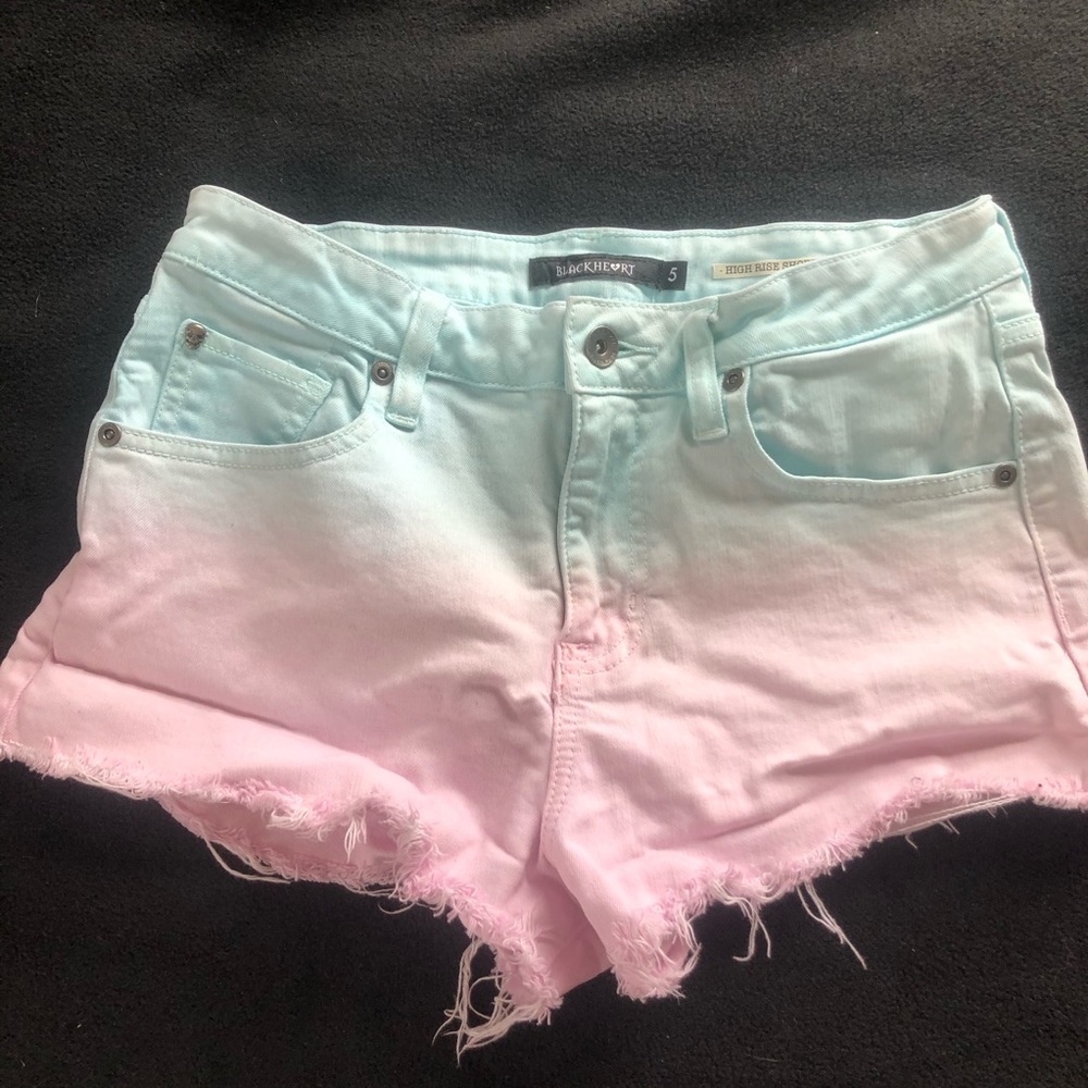 Blackheart Blue and Pink Ombré Shorts
